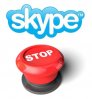 Логотип Skype и КРАСНАЯ КНОПКА